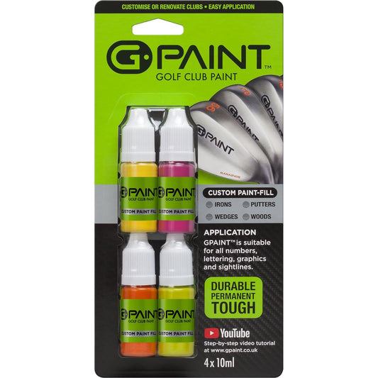 G-Paint Golf Club Paint - 4 Pack (Yellow/Pink/Orange/Green)