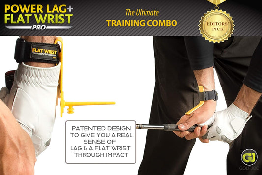 Power Lag and Flat Wrist Combo Golf Trainer