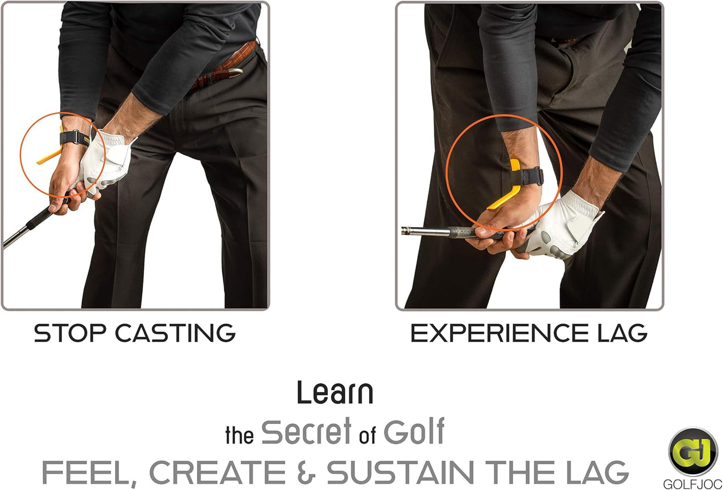 Power Lag and Flat Wrist Combo Golf Trainer