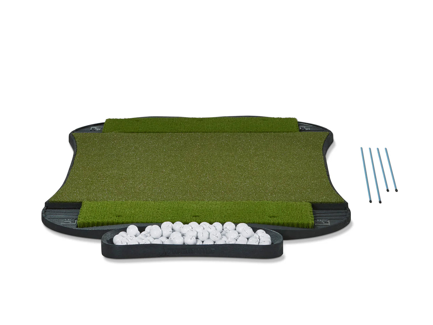 Fiberbuilt Grass Series Hourglass Pro Studio Golf Mat - Double Hitting - 6'x4'