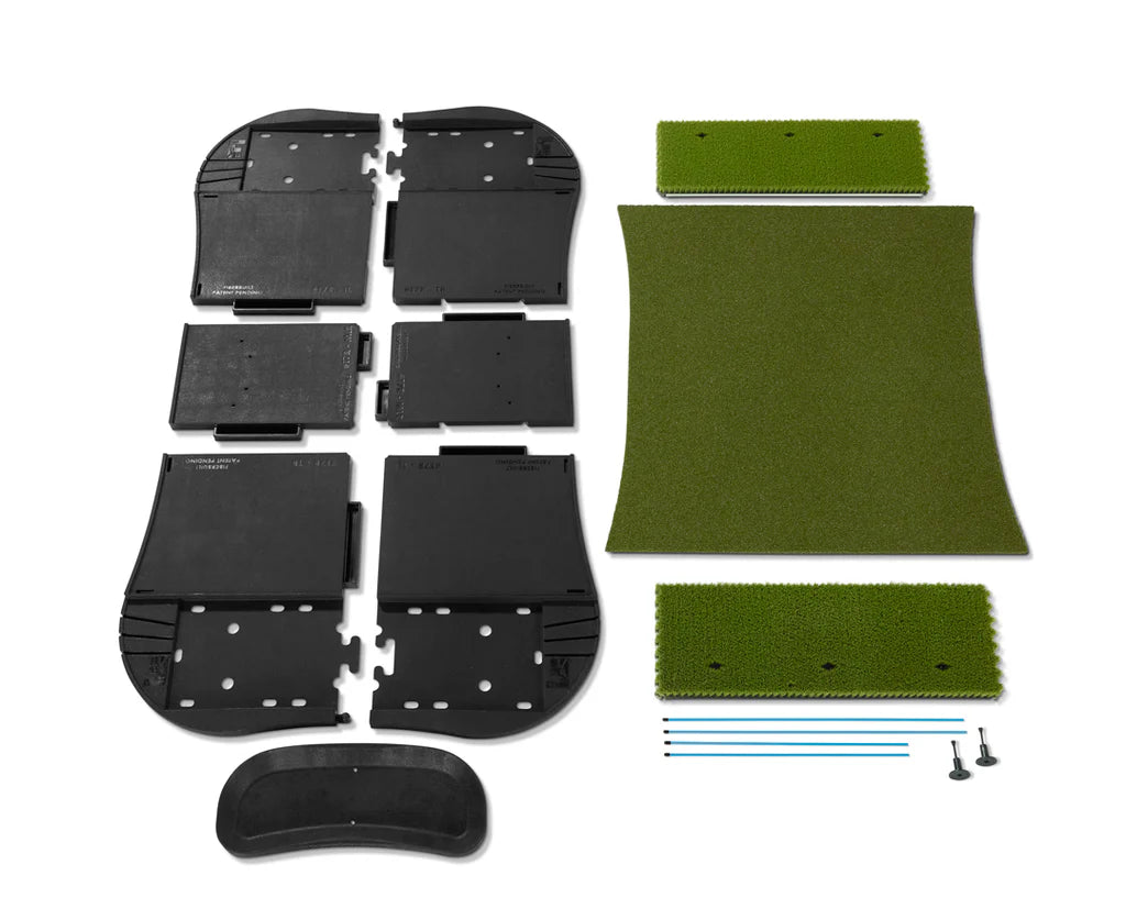 Fiberbuilt Grass Series Hourglass Pro Studio Golf Mat - Double Hitting - 6'x4'
