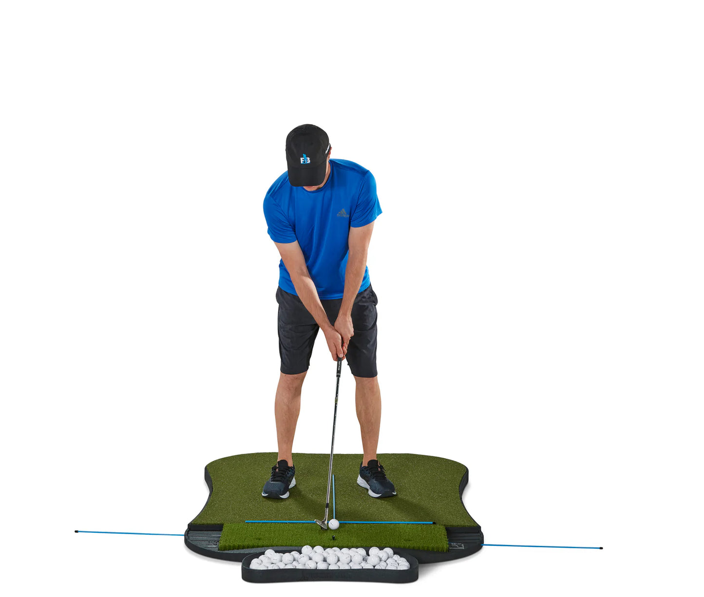 Fiberbuilt Grass Series Hourglass Pro Studio Golf Mat - Single Hitting - 5'x4'