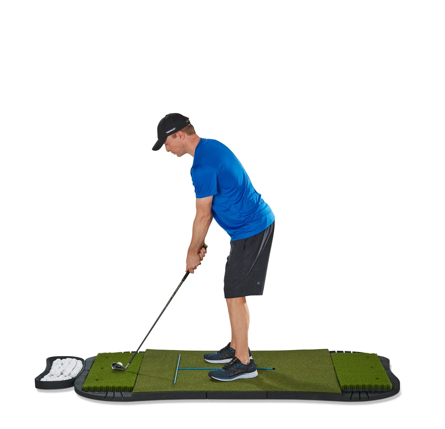 Fiberbuilt Grass Series Hourglass Pro Studio Golf Mat - Double Hitting - 6'x4'