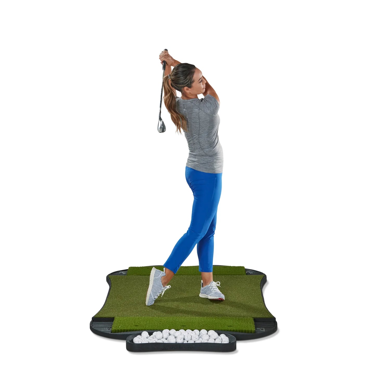 Fiberbuilt Grass Series Hourglass Pro Studio Golf Mat - Double Hitting - 6'x4'