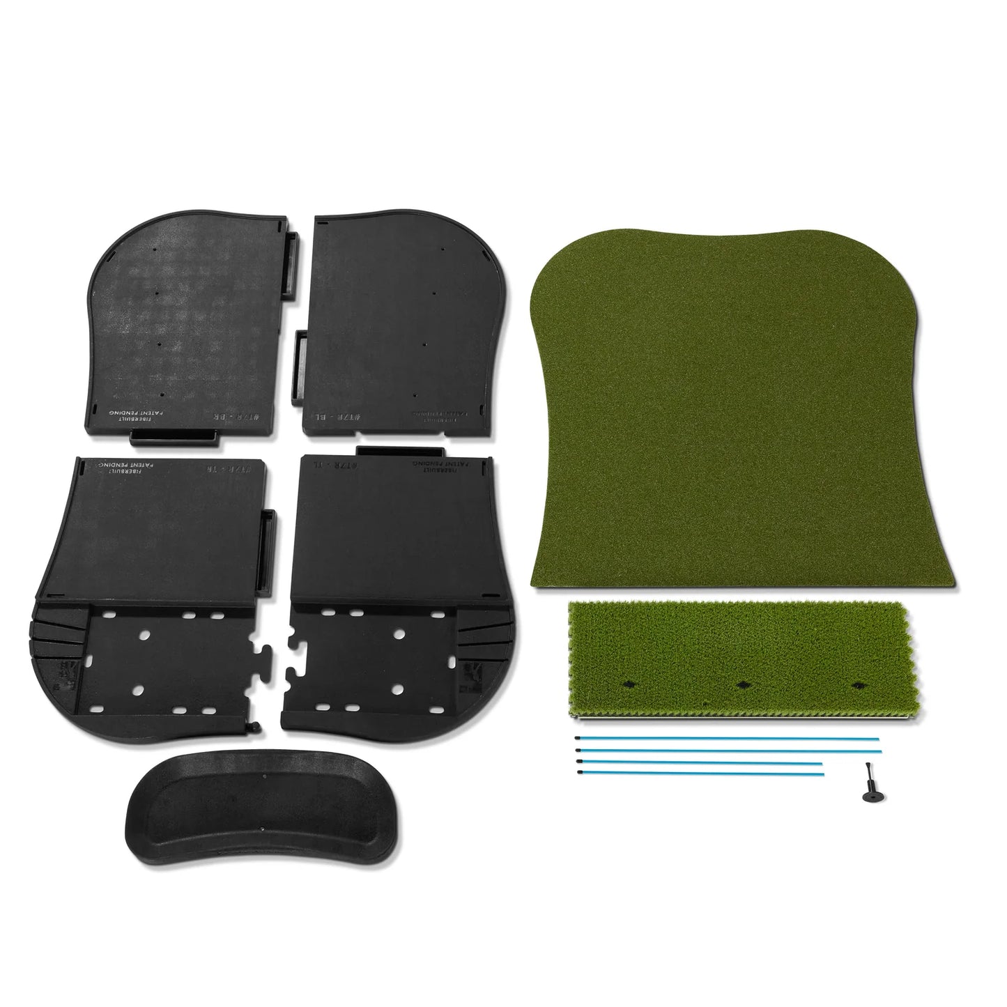 Fiberbuilt Grass Series Hourglass Pro Studio Golf Mat - Single Hitting - 5'x4'