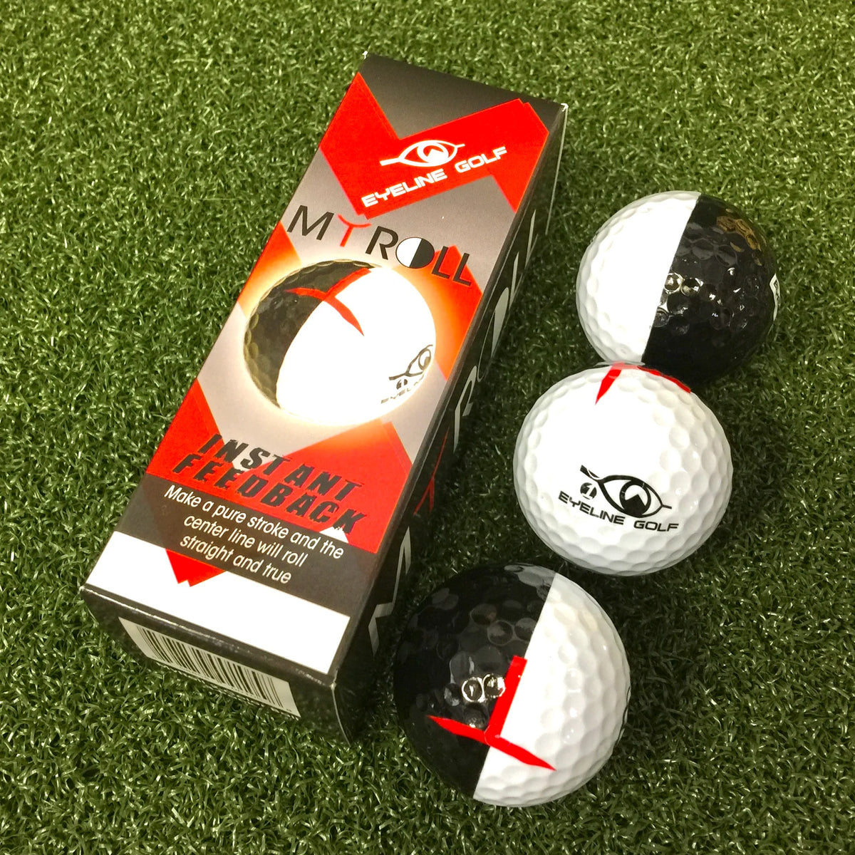 Eyeline Golf MyRoll 2-Color Golf Ball (3-Pack)
