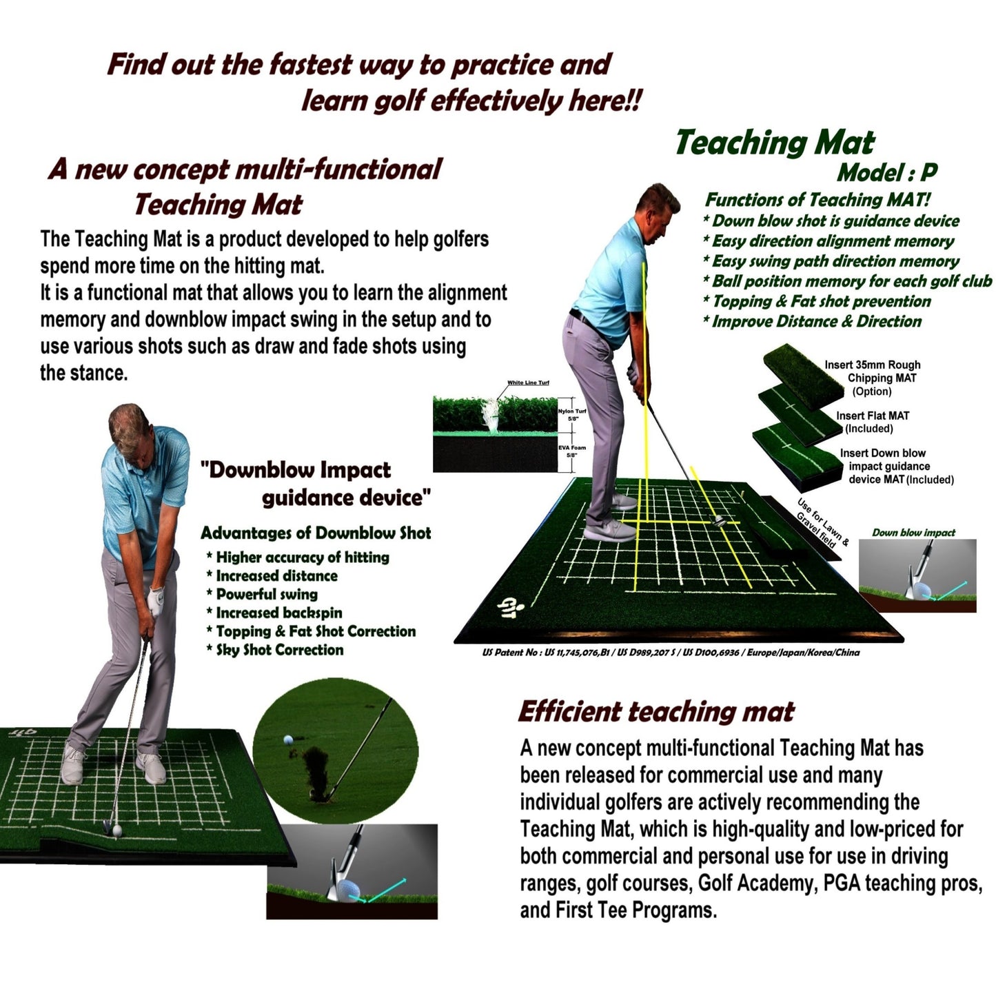 Golf Teaching Mat - Personal Model
