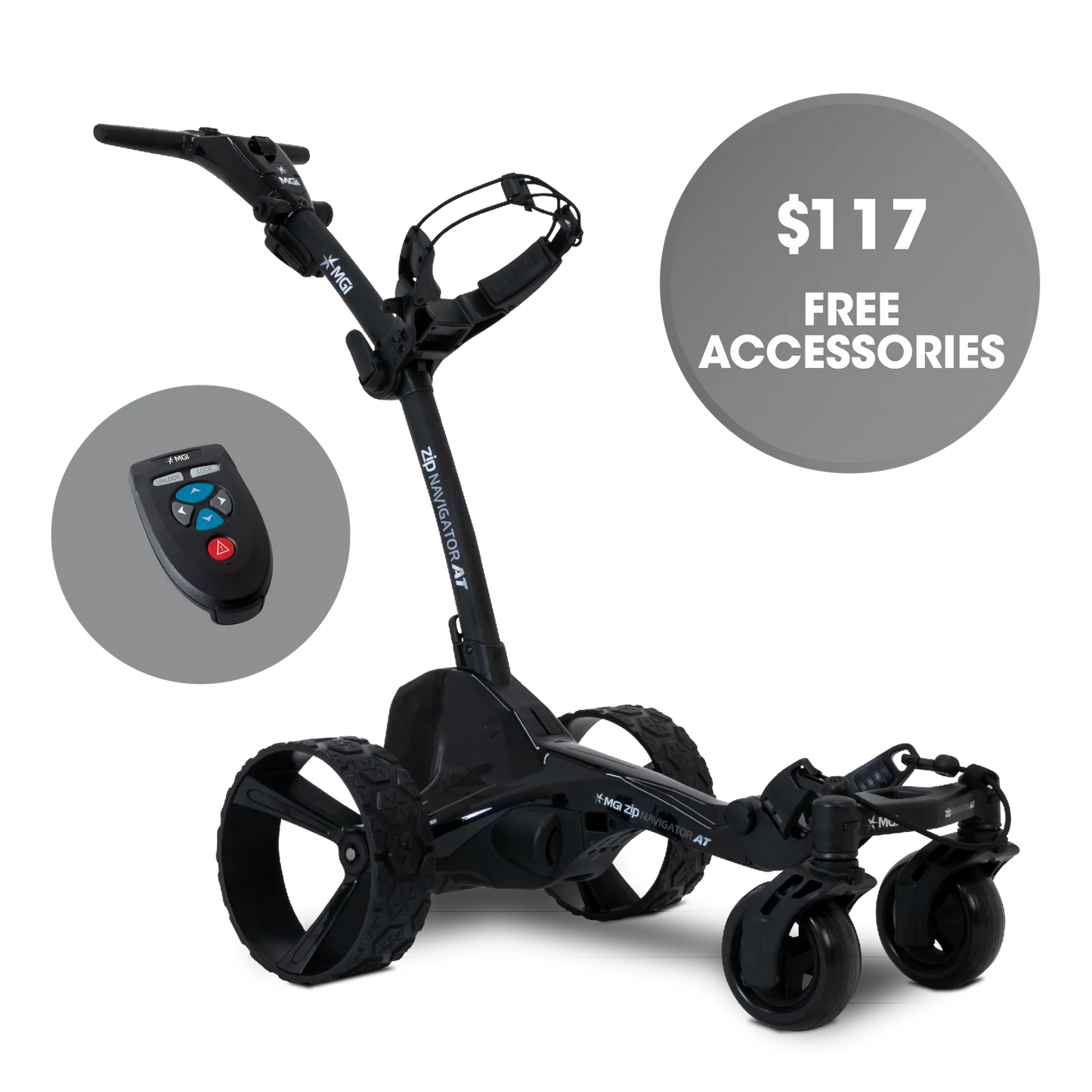 MGI ZIP Navigator AT - All Terrain Remote Electric Golf Cart
