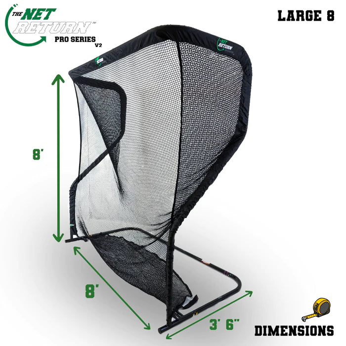 The Net Return Pro Series V2 Golf Net - Large 8 - (8'x8')