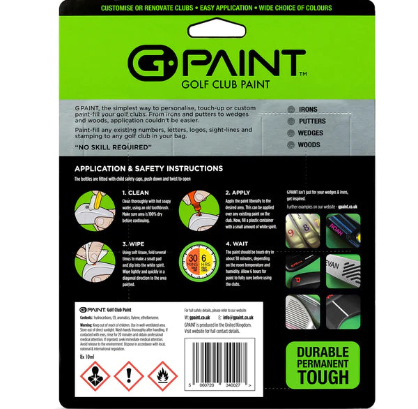 G-Paint Golf Club Paint - 8 Pack (All 8 Colors)