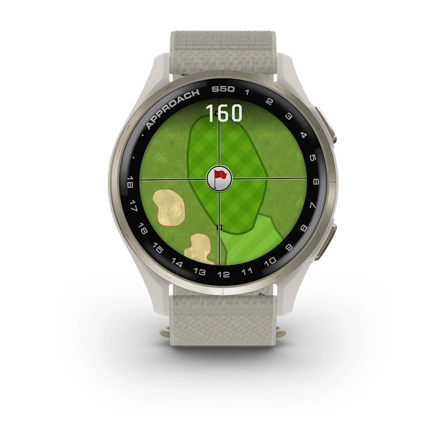 Garmin Approach S50 GPS Golf Watch - Gold Bezel/Ivory Band