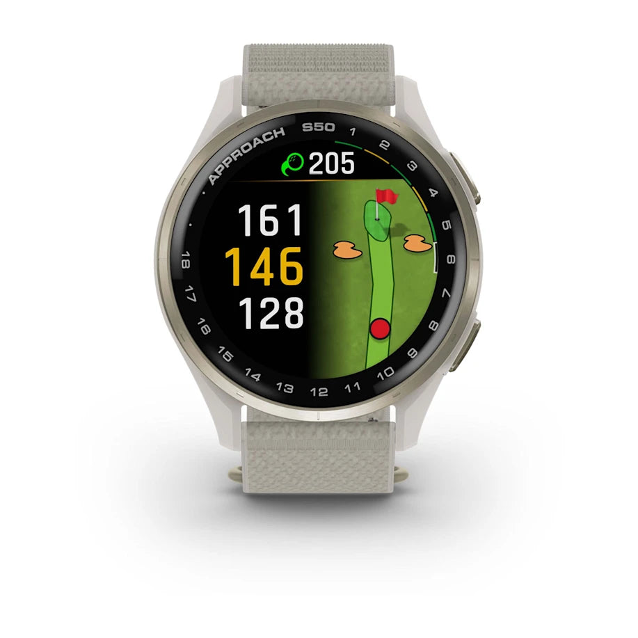 Garmin Approach S50 GPS Golf Watch - Gold Bezel/Ivory Band