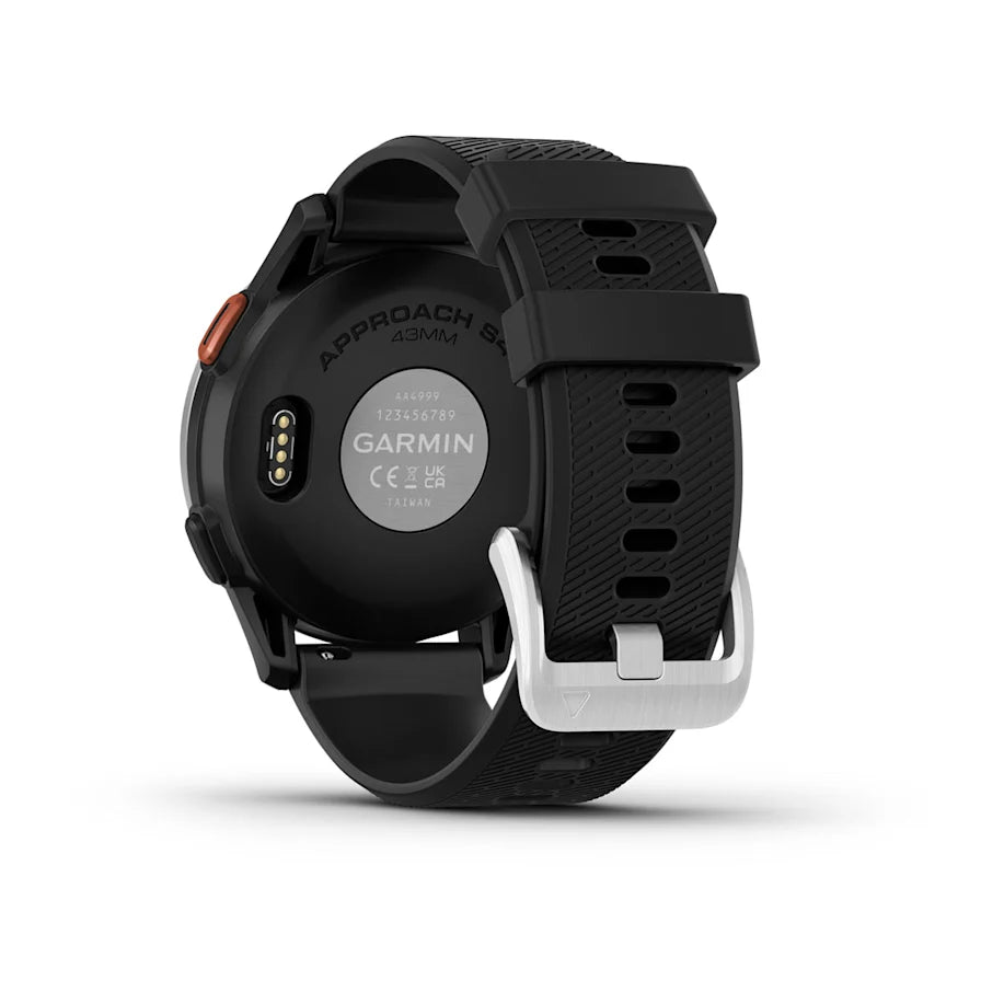 Garmin Approach S44 GPS Golf Watch - Silver Bezel/Black Band