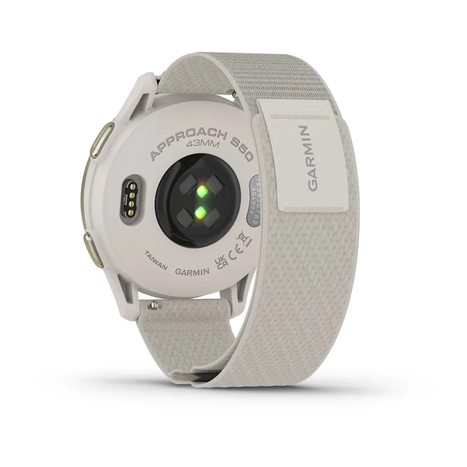 Garmin Approach S50 GPS Golf Watch - Gold Bezel/Ivory Band