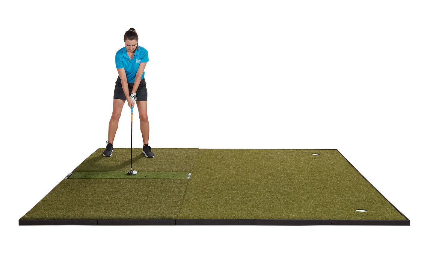 Fiberbuilt Grass Series Combo Golf Mat System - Center Hitting - 10'x10'