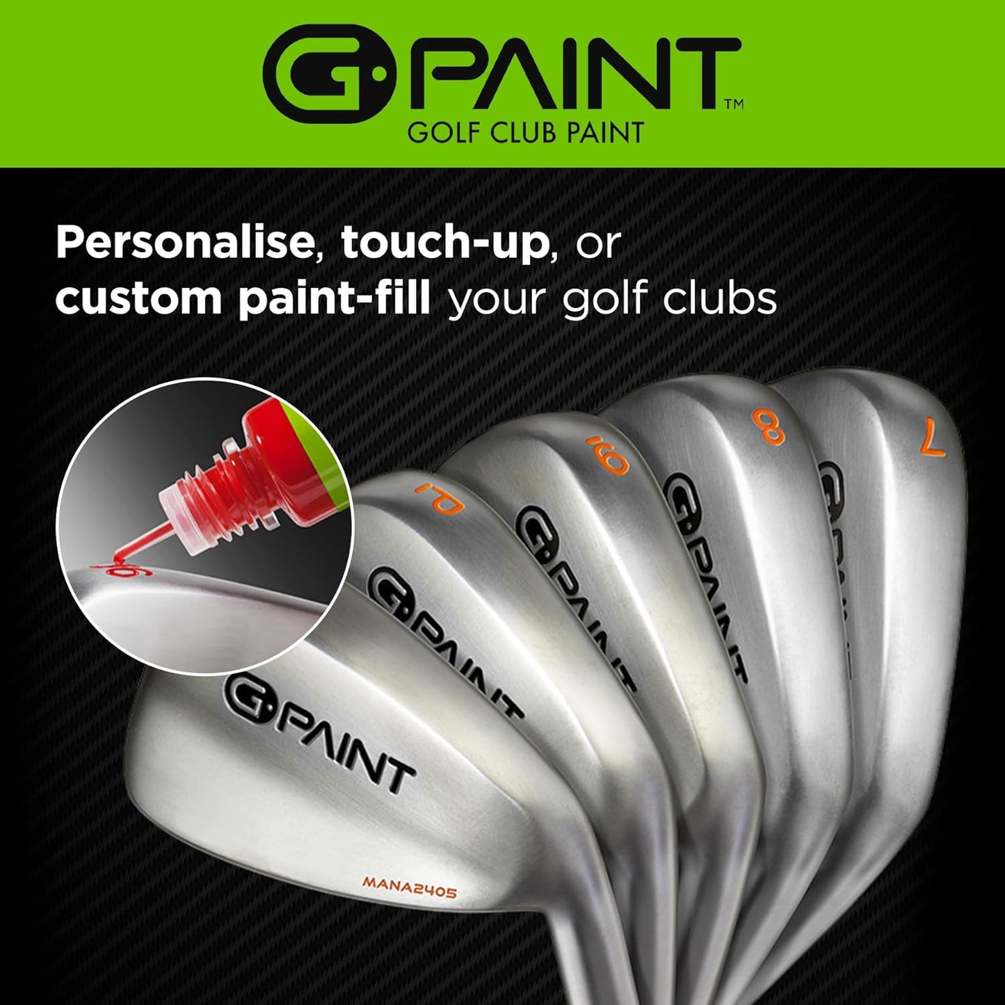 GPaint Golf Club Paint - 4 Pack (Black/White/Red/Blue) at