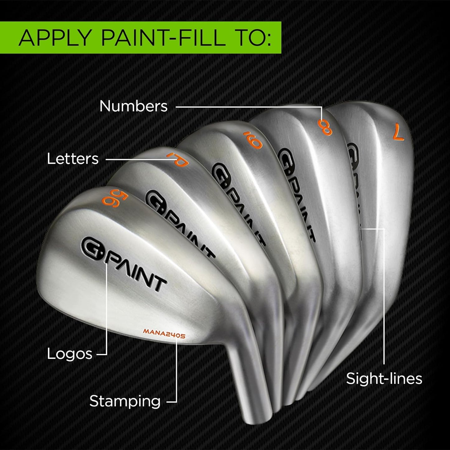 G-Paint Golf Club Paint - 4 Pack (Black/White/Red/Blue)