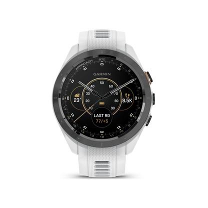 Garmin Approach S70 Golf GPS Watch - Black/42mm - Ceramic Bezel/White Silicone Band