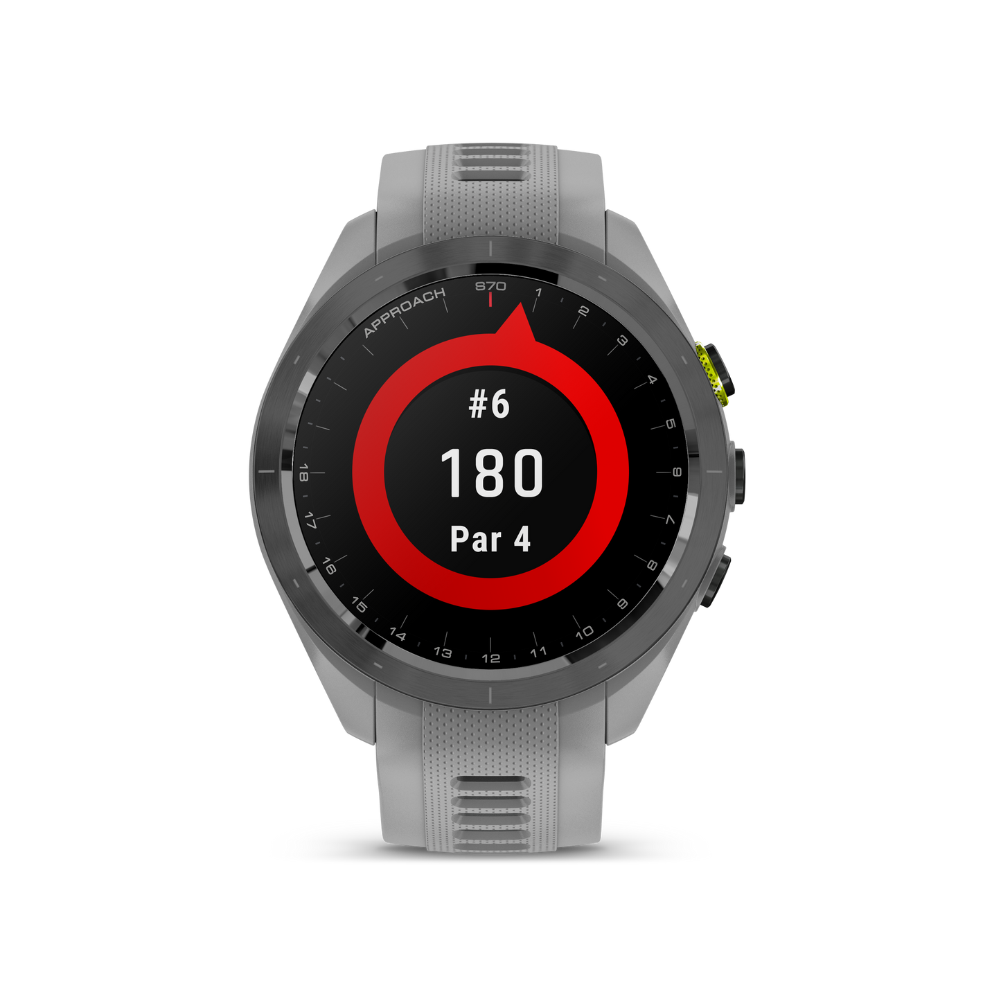 Garmin Approach S70 Golf GPS Watch - Black/42mm - Ceramic Bezel/Powder Gray Silicone Band