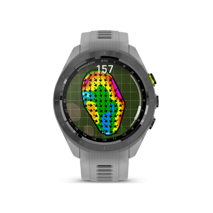 Garmin Approach S70 Golf GPS Watch - Black/42mm - Ceramic Bezel/Powder Gray Silicone Band