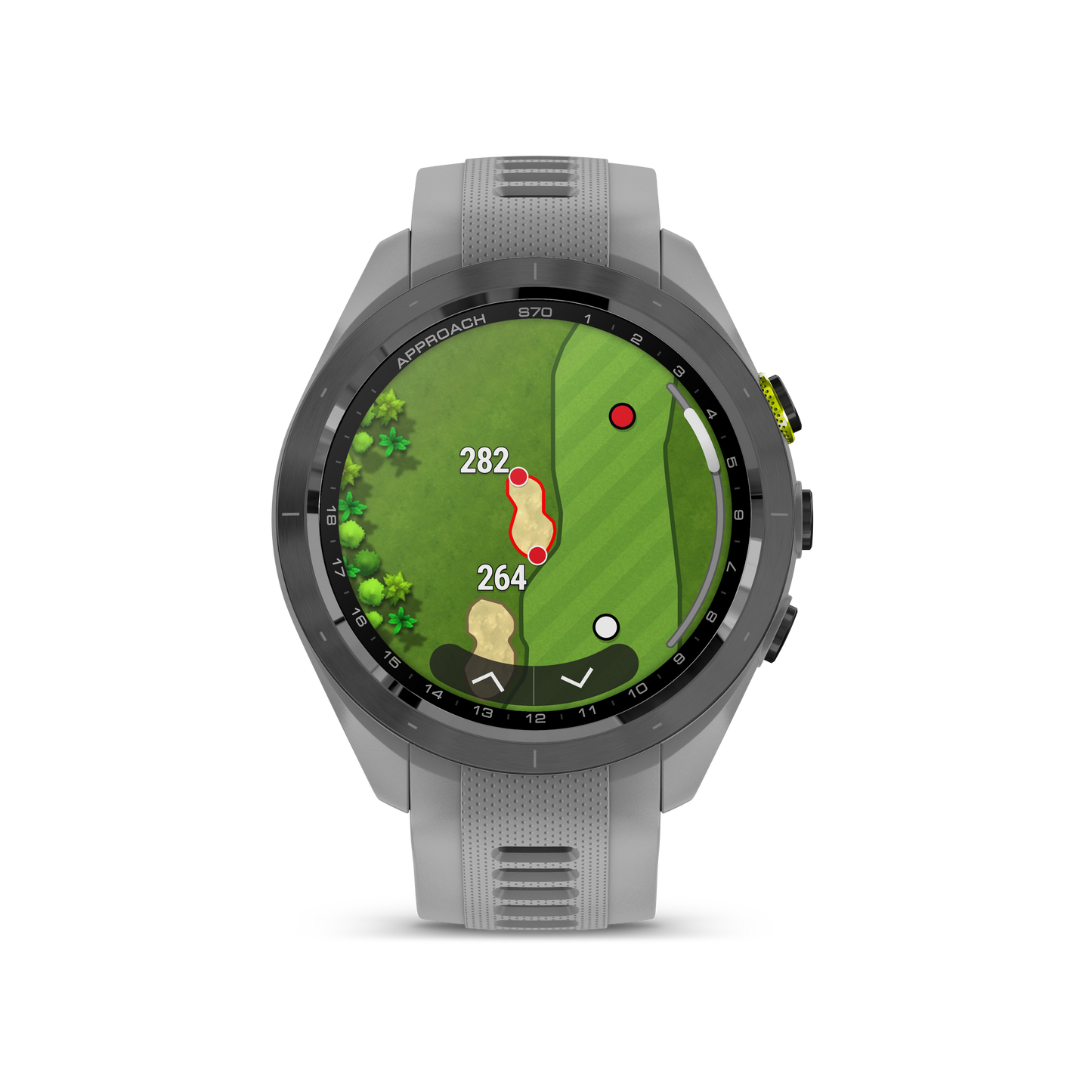 Garmin Approach S70 Golf GPS Watch - Black/42mm - Ceramic Bezel/Powder Gray Silicone Band