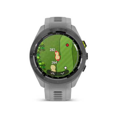 Garmin Approach S70 Golf GPS Watch - Black/42mm - Ceramic Bezel/Powder Gray Silicone Band