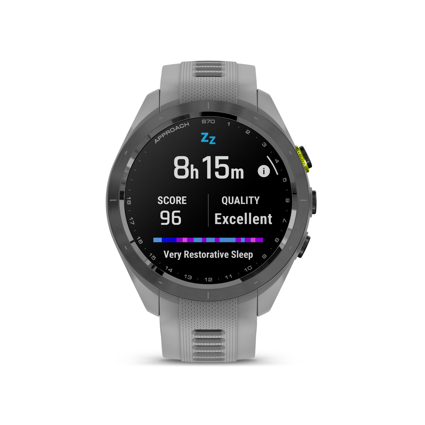 Garmin Approach S70 Golf GPS Watch - Black/42mm - Ceramic Bezel/Powder Gray Silicone Band