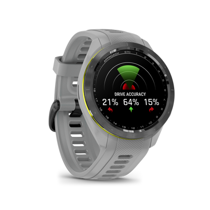 Garmin Approach S70 Golf GPS Watch - Black/42mm - Ceramic Bezel/Powder Gray Silicone Band