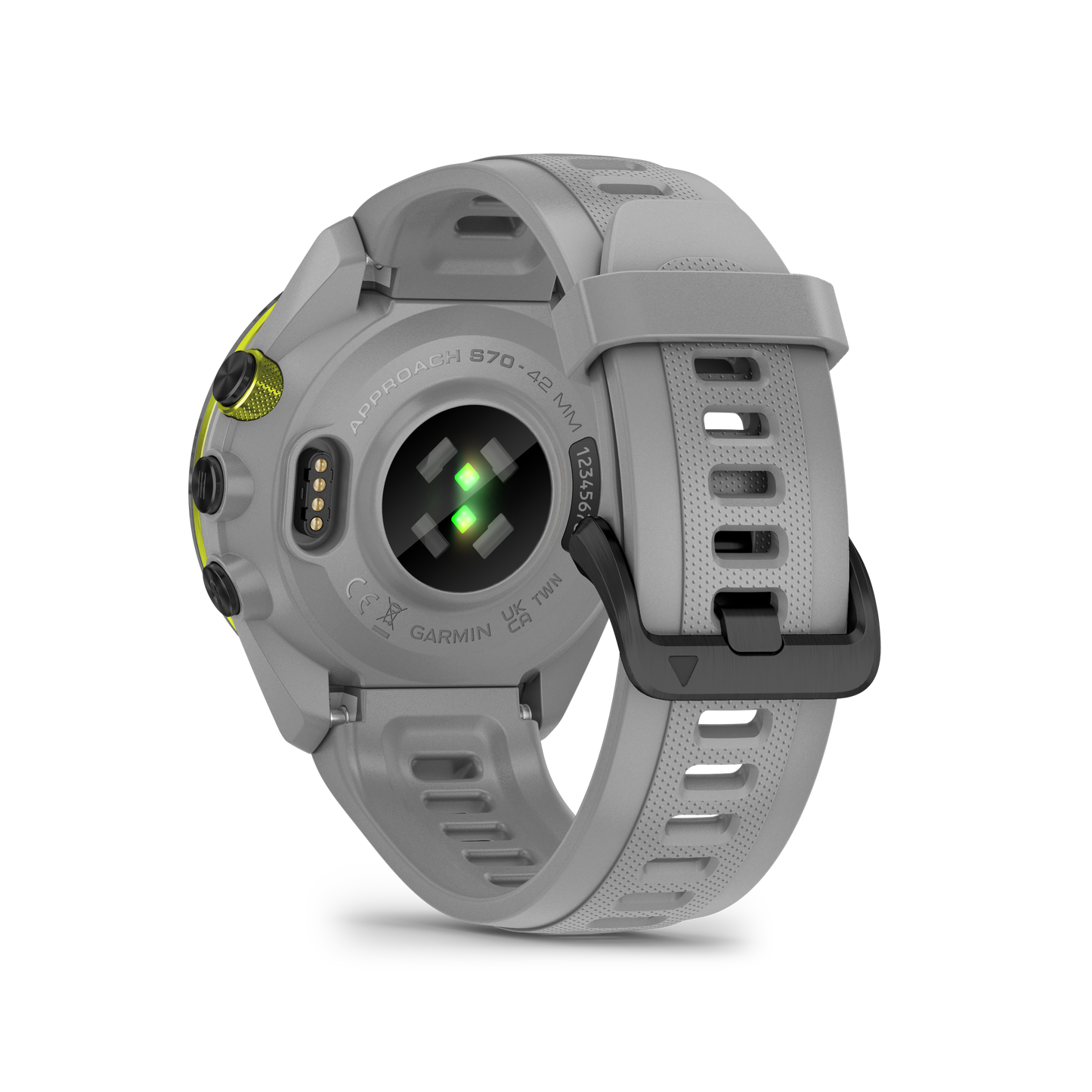 Garmin Approach S70 Golf GPS Watch - Black/42mm - Ceramic Bezel/Powder Gray Silicone Band