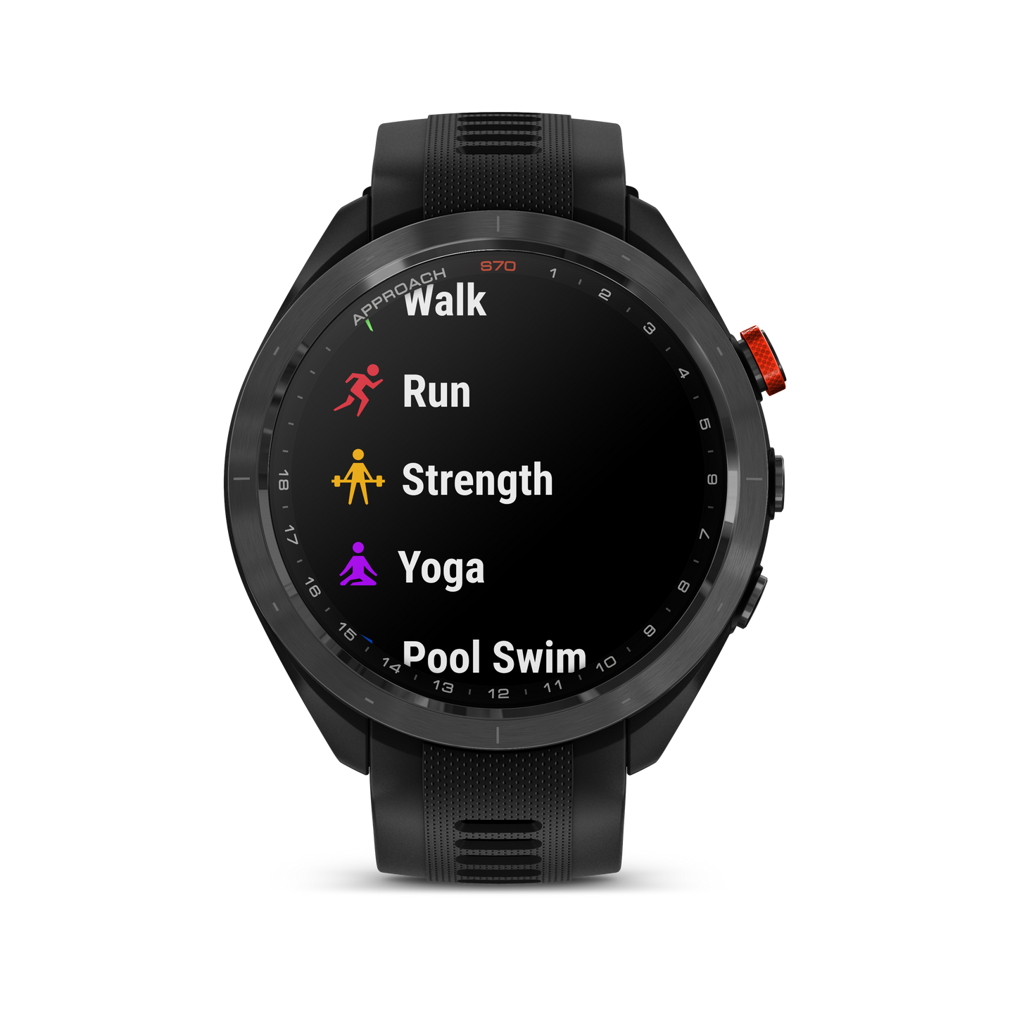 Garmin Approach S70 Golf GPS Watch - Black/47mm - Ceramic Bezel/Black Silicone Band