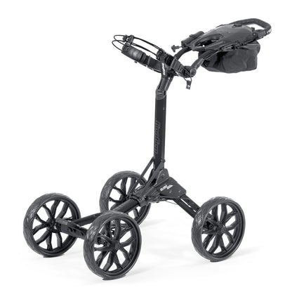 Bag Boy Quad Pro 4-Wheel Golf Push Cart in Black/Slate