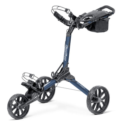 Bag Boy Nitron Auto-Open Golf Push Cart in Navy/Charcoal