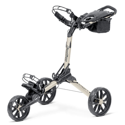 Bag Boy Nitron Auto-Open Golf Push Cart in Sand/Black