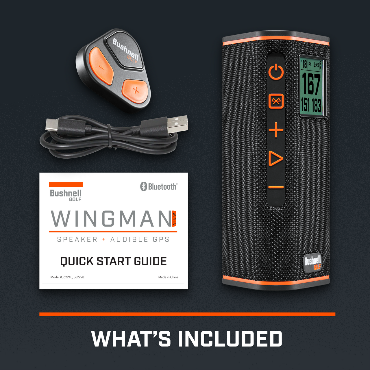 Bushnell Wingman View Golf GPS & Bluetooth Speaker