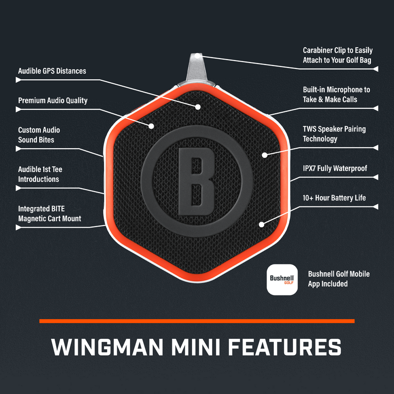 Bushnell Wingman Mini Golf GPS Speaker