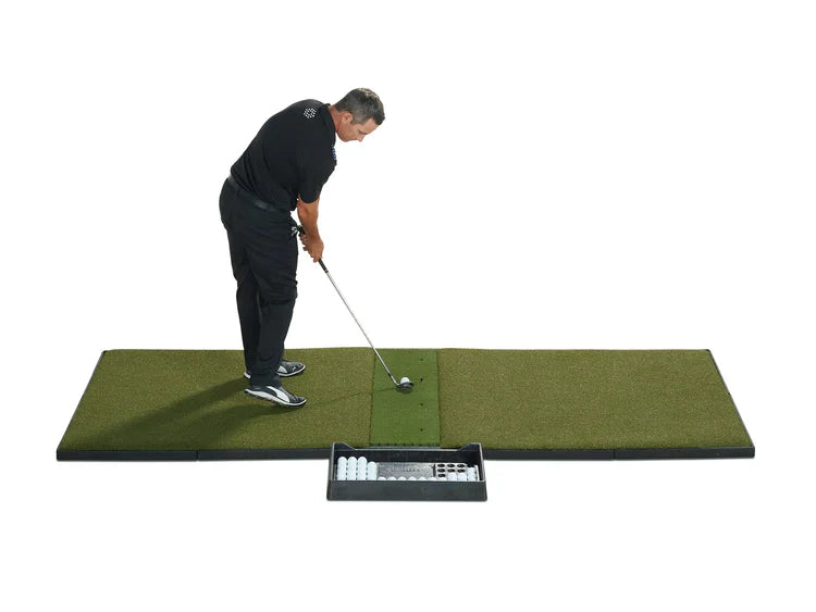 Fiberbuilt Grass Series Studio Golf Mat - Center Hitting - 9'x4'