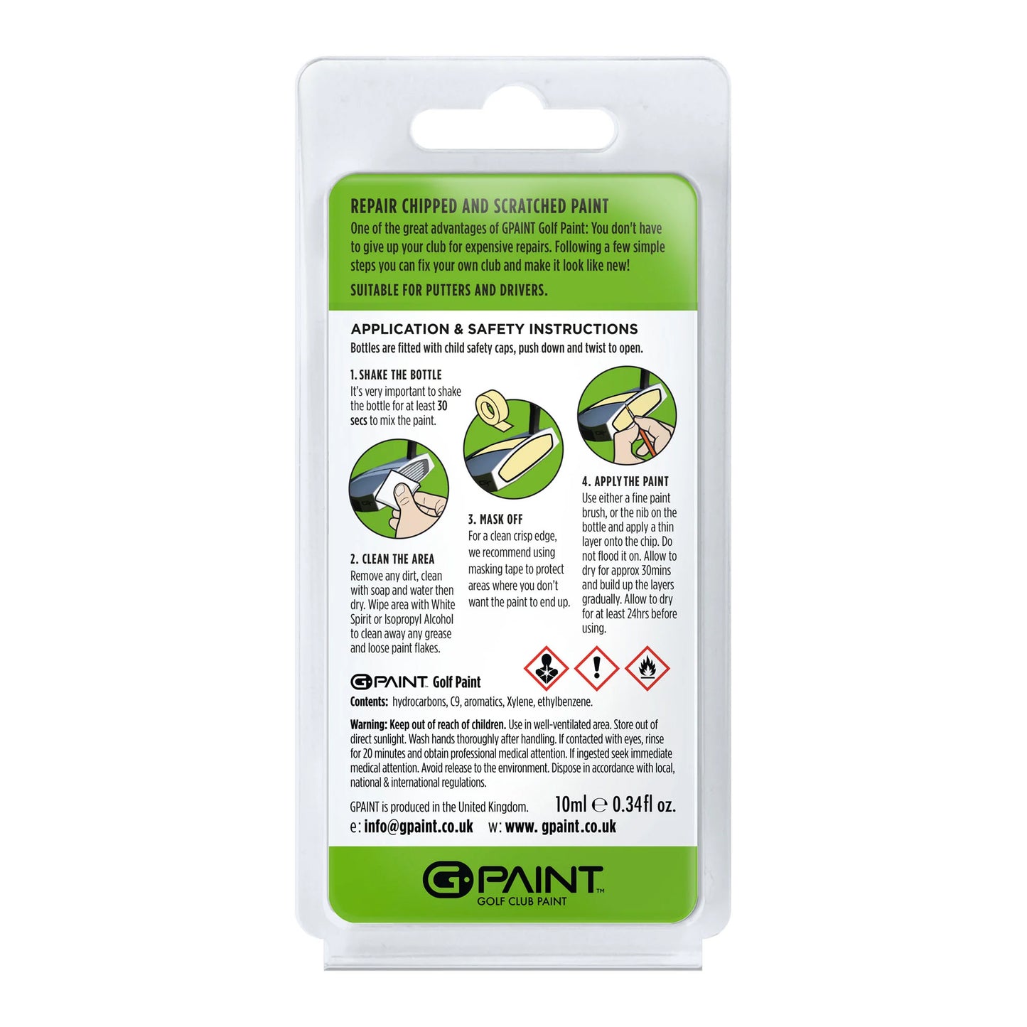 G-Paint Golf Club Touch Up Paint - Taylormade SIM2 / SIM2 Max / SIM2 MAX D- White