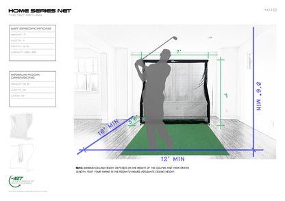 The Net Return Home Series V2 Golf Net - (7'x7')