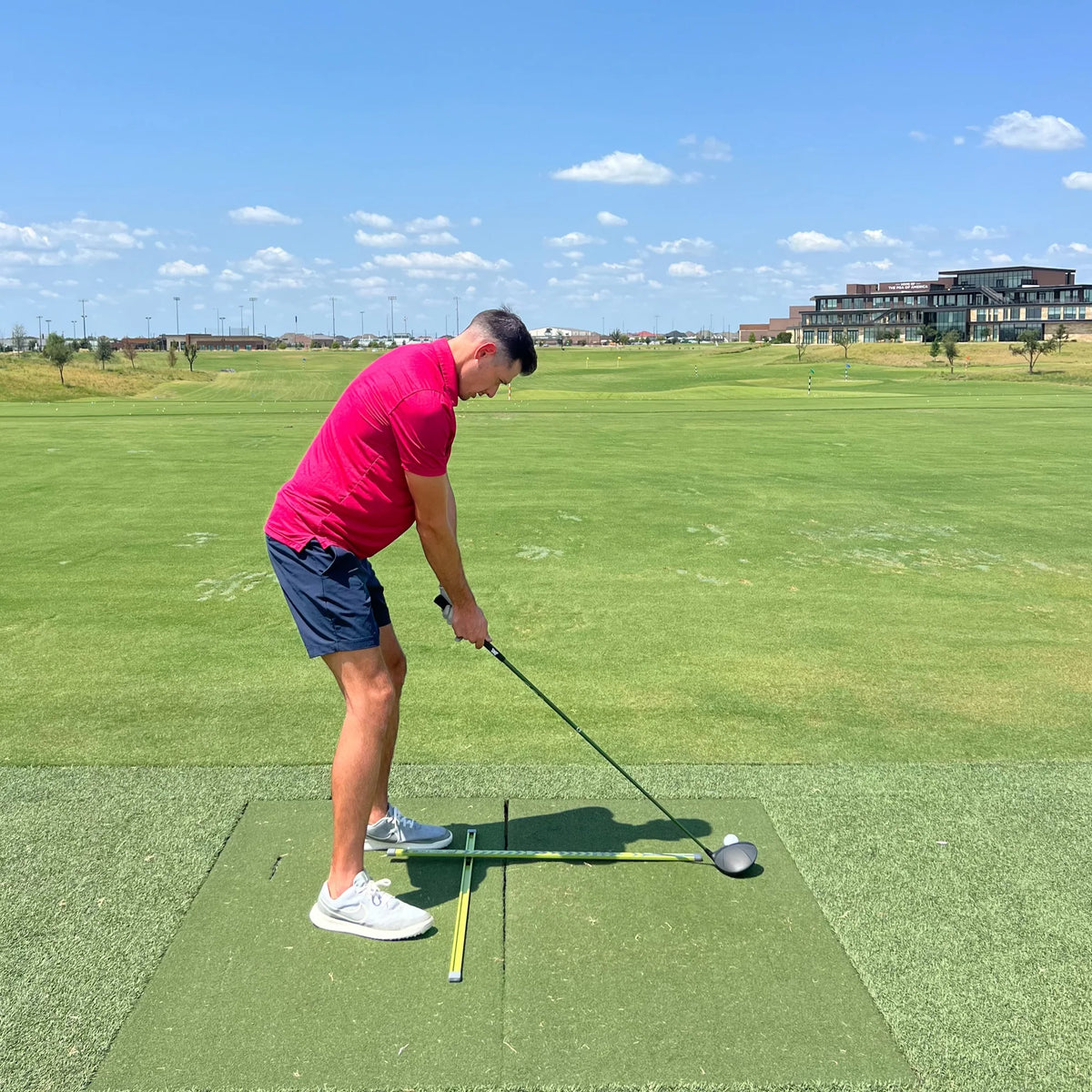 Eyeline Golf Practice-T Alignment & Ball Position Guide (Green)