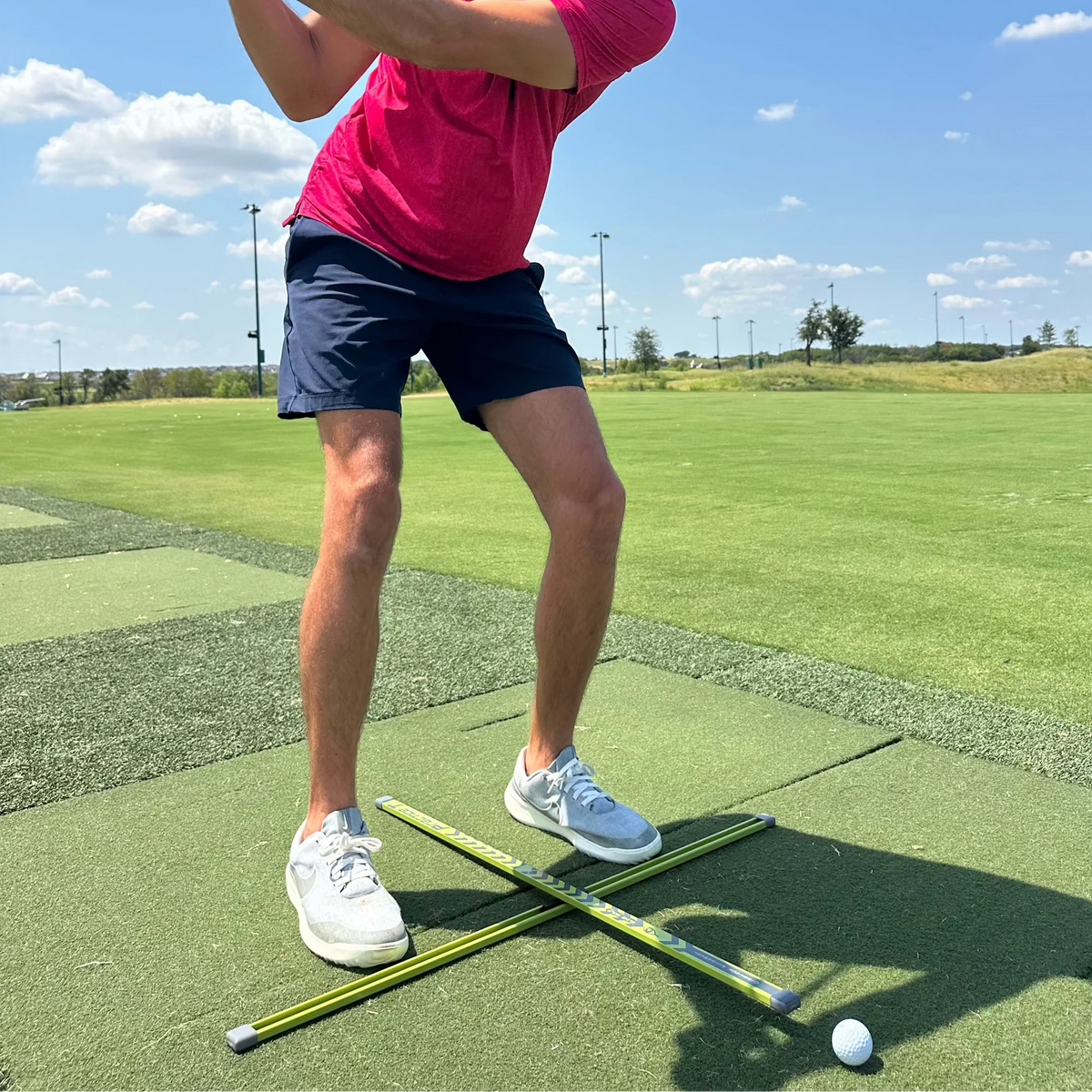 Eyeline Golf Practice-T Alignment & Ball Position Guide (Green)