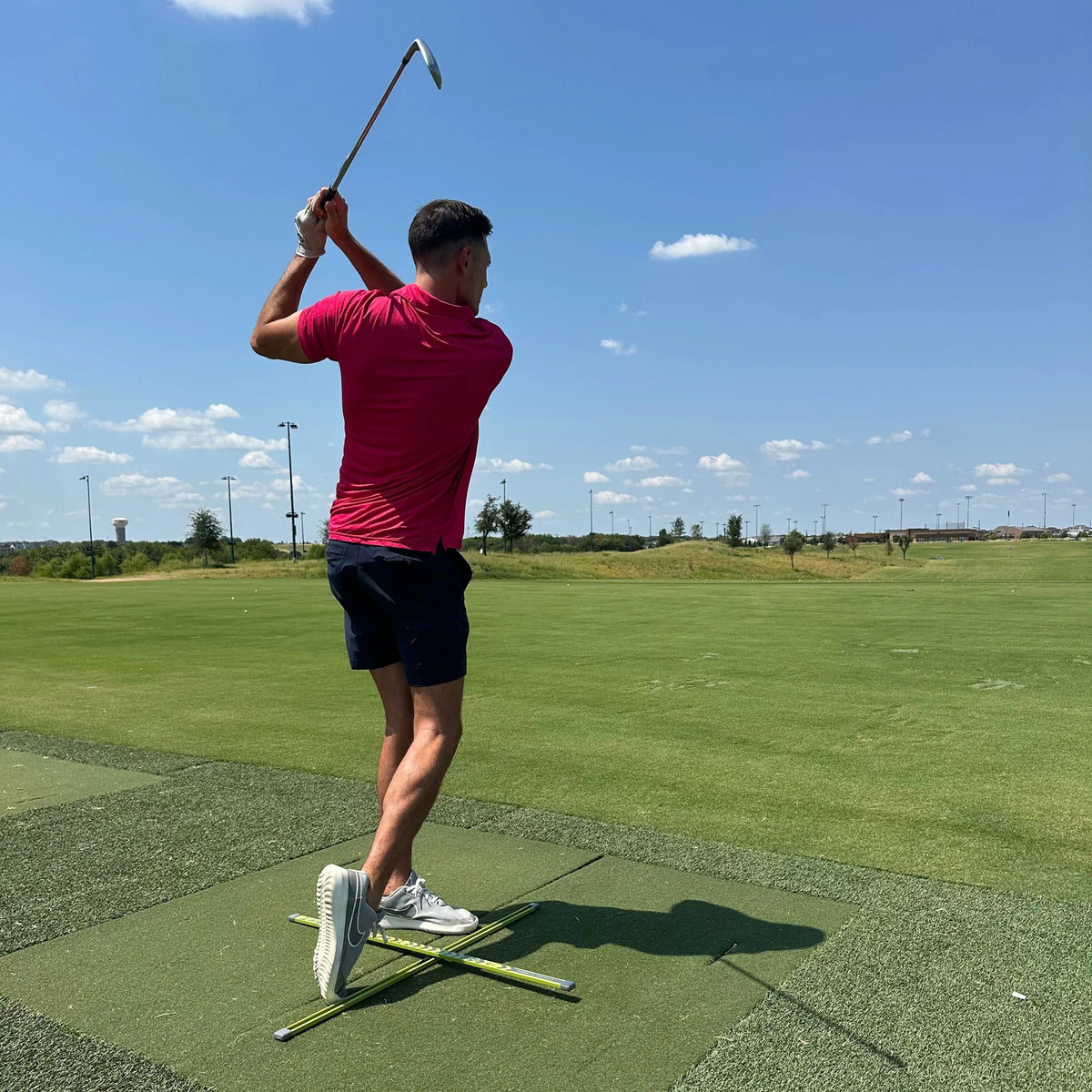 Eyeline Golf Practice-T Alignment & Ball Position Guide (Green)