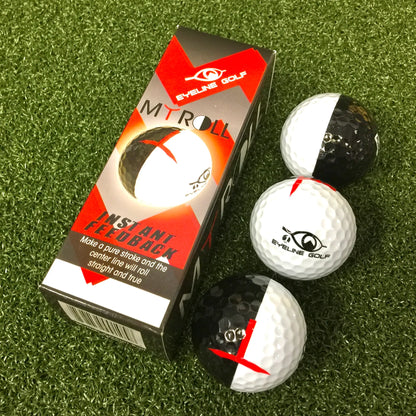 Eyeline Golf MyRoll 2-Color Golf Ball (3-Pack)