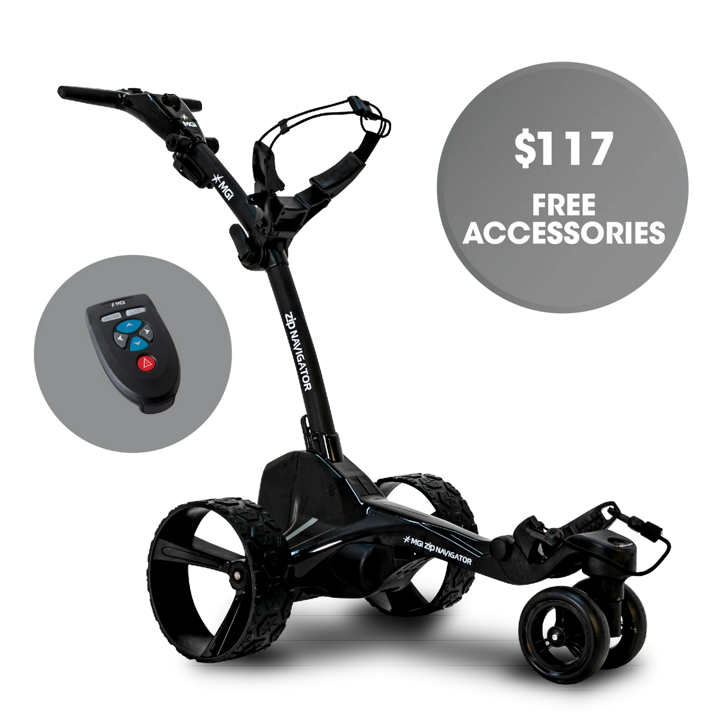 MGI ZIP Navigator Remote Electric Golf Push Cart