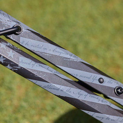 Gray/Black USA LTD Bag Boy Nitron frame graphics close-up