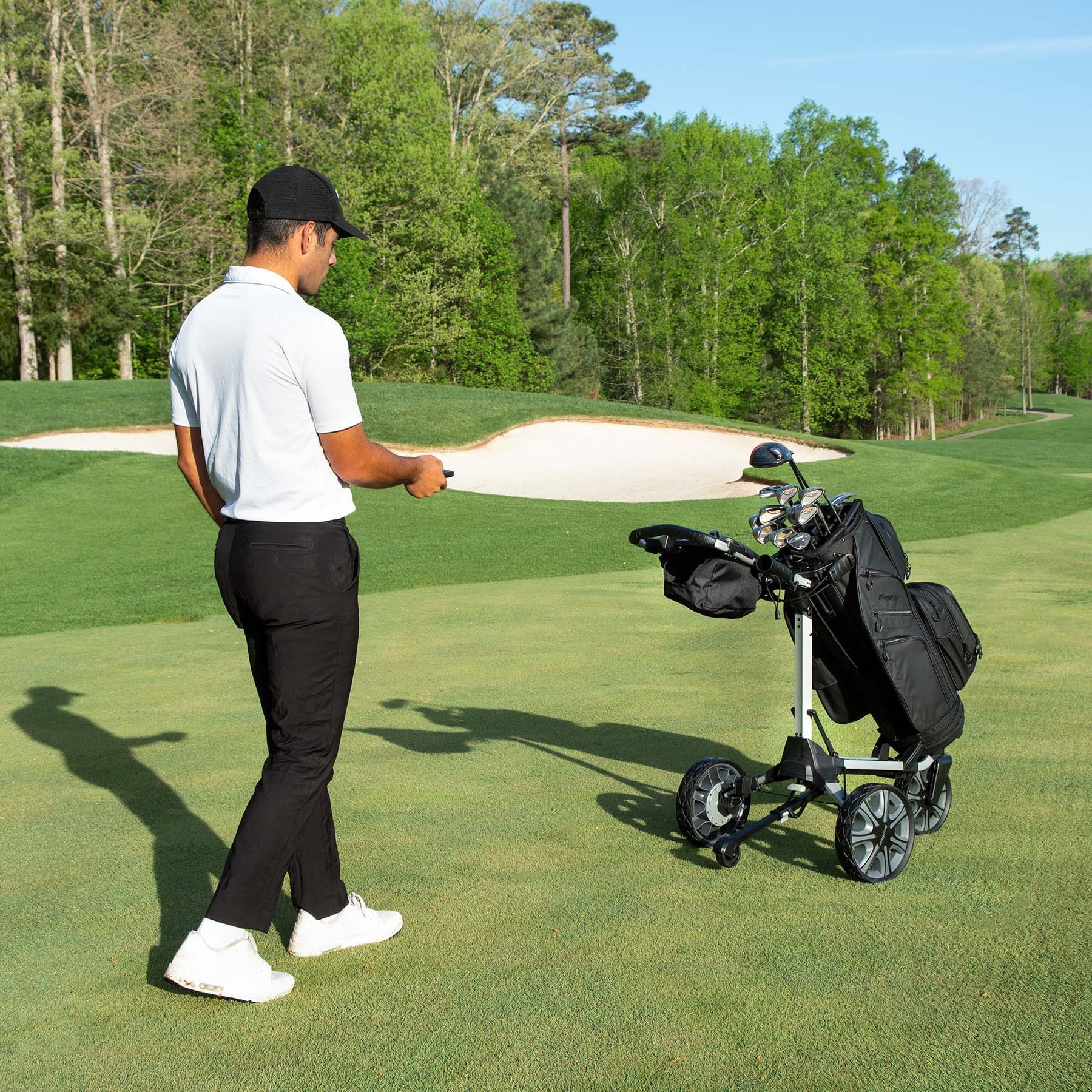 Electric Carts Best Golf Bag Push Cart Best Battery Golf Push