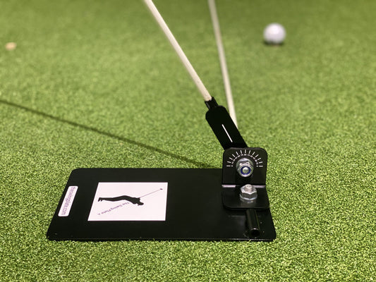 Golf Swing Plate with Alignment Rods - Golf Swing Plane Training Aid