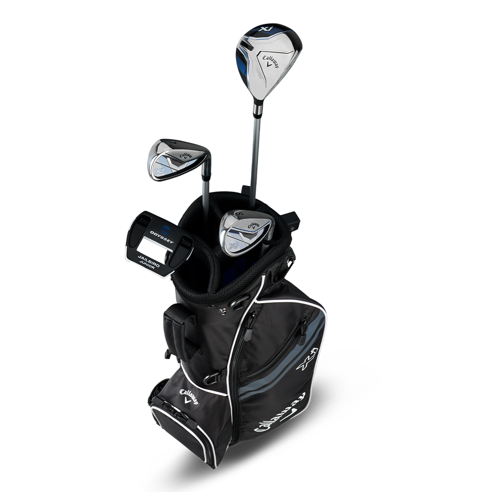 Callaway XJ Junior Level 1 clubs in the stand bag with headcover