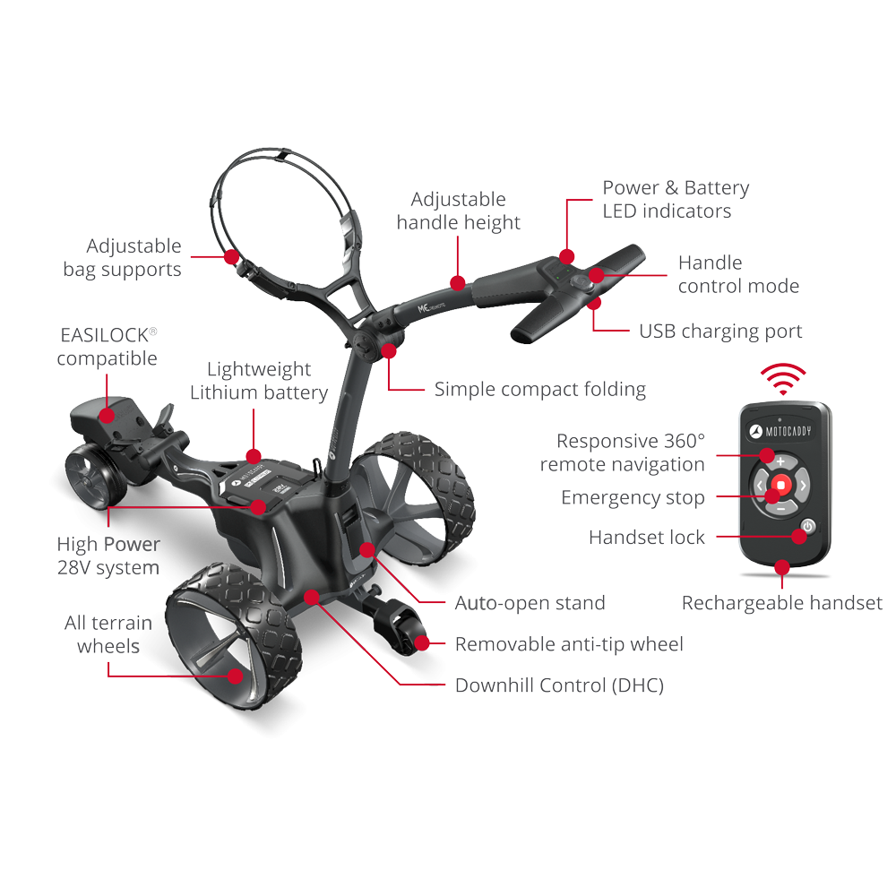 Motocaddy ME Remote Electric Golf Push Cart